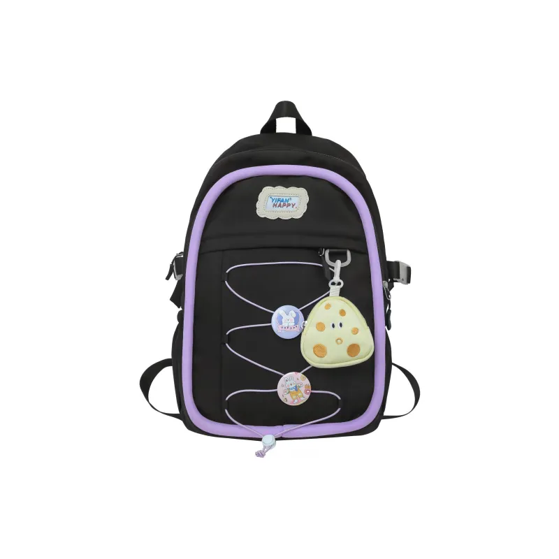 H YXIANG Nylon Backpack Unisex Multicolor-2