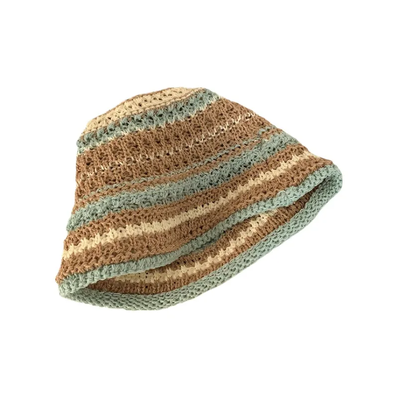 BOOLFEN Straw Woven Bucket Hats Women's-8