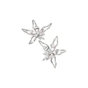BOONEE ALUS Silver Plated Clip On Earrings Women's