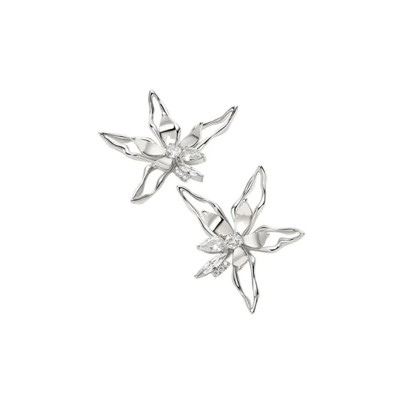 BOONEE ALUS Silver Plated Clip On Earrings Women's-0