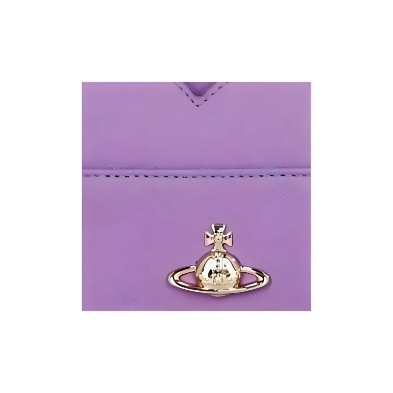 Vivienne Westwood Calfskin Card Holder Women's Purple-1
