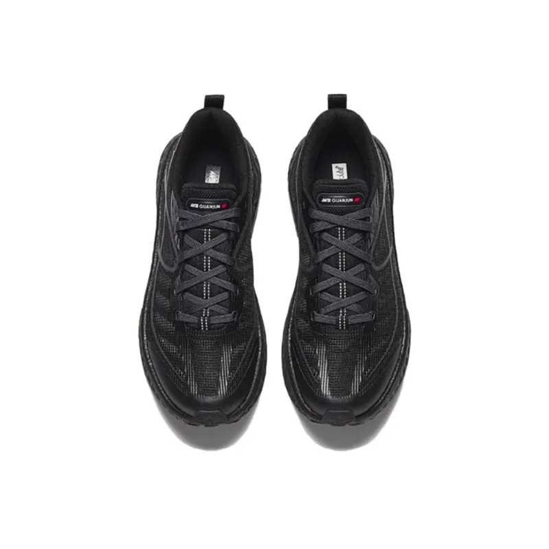 Anta Breathable And Slip Resistant Low Top Casual Running Shoes Women's Black-3