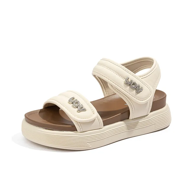 BABAYA KIDS One Strap Sandals Women's Beige-1
