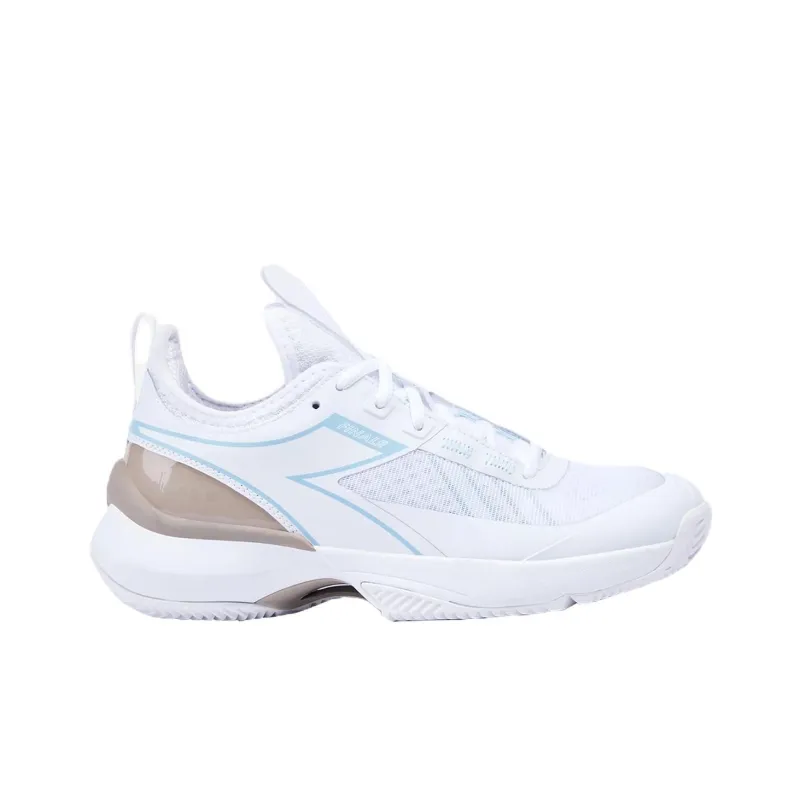 Diadora Anti Slip Wear Resistant Low Top Tennis Shoes Women's White-1