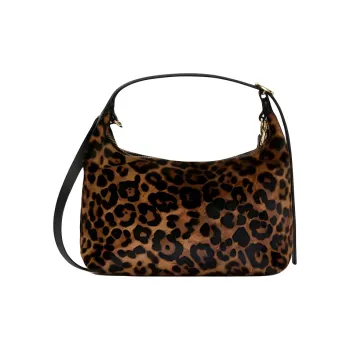 ARKET Cow Leather Shoulder Bag Crossbody Bag Handbag Medium Size Women's Brown & Black