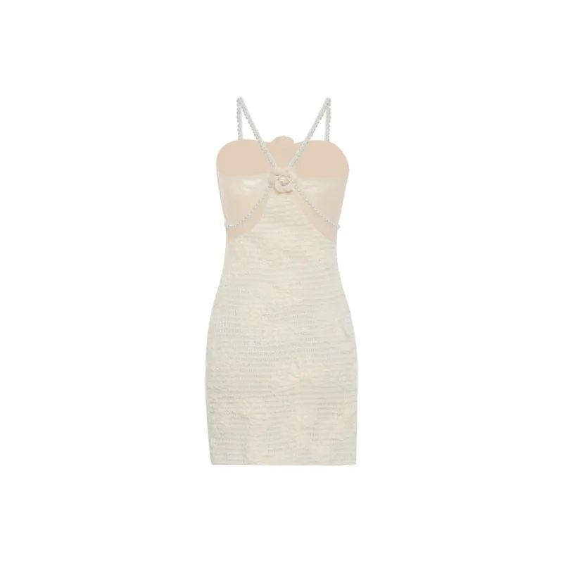 MIMI PLANGE Slip Dresses Women's Beige-1