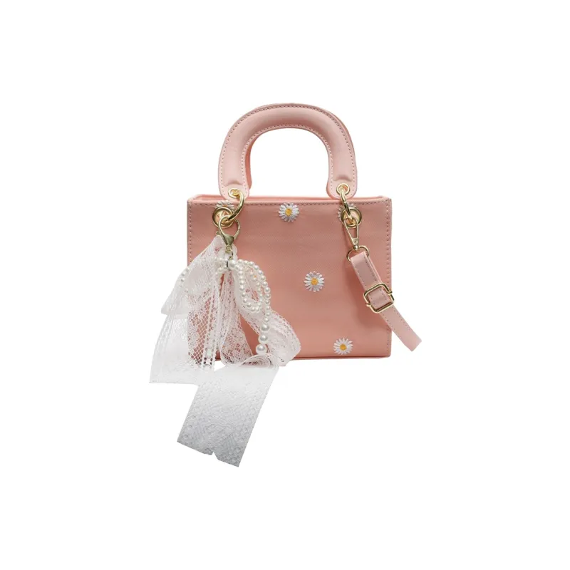 Yalu PU Box Bag, Crossbody Bag, One Shoulder Handbag Women's Black/White/Pink-20