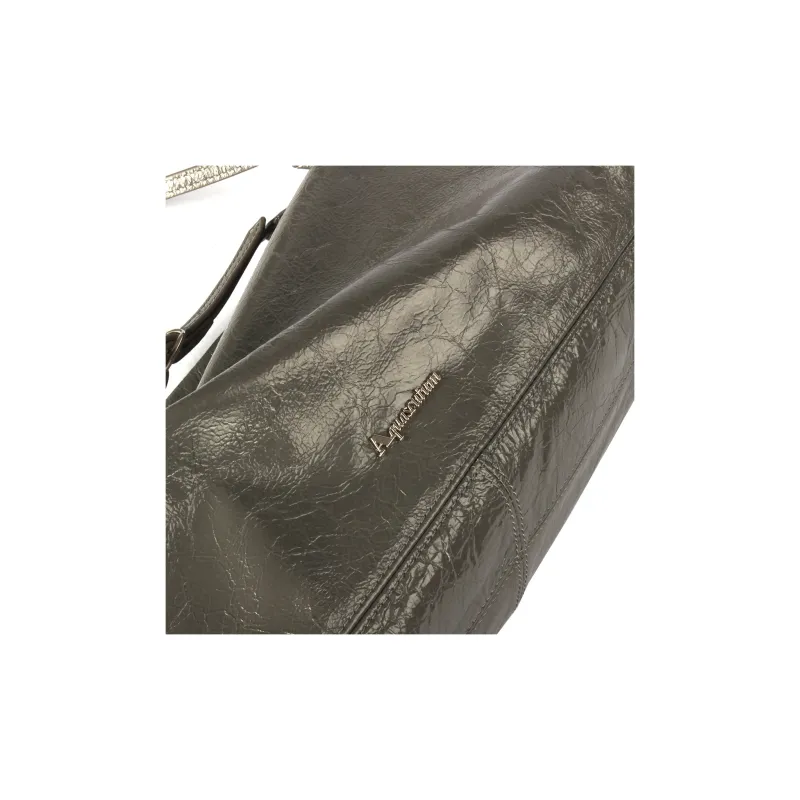 AQUASCUTUM Top Grain Cow Leather Shoulder Bag Women's Concrete Gray-4
