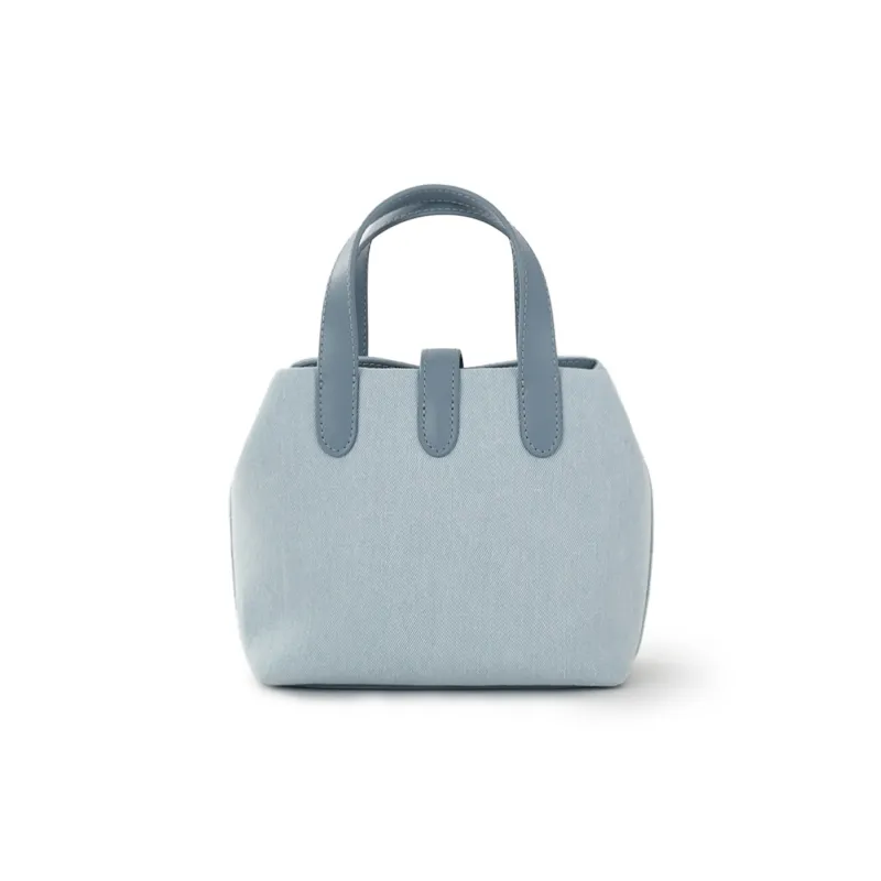 Lee Fabric Bucket Bag, Portable Crossbody Bag, Shoulder Bag Women's Dark Blue-3