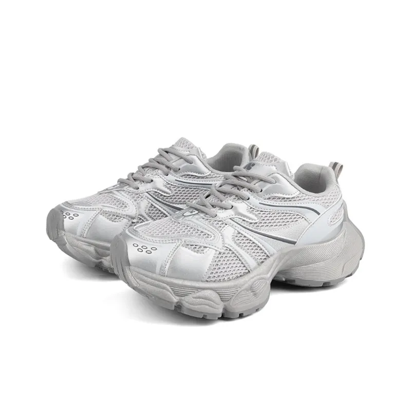 POEM KOEL Height Increasing Abrasion Resistant Lightweight Low Top Chunky Sneakers Women's-7