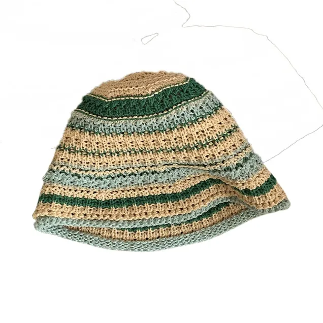 BOOLFEN Straw Woven Bucket Hats Women's-5