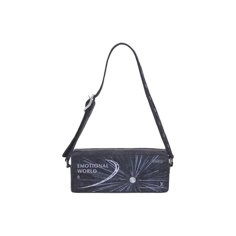 Emotional World Cotton Box Bag, Crossbody Bag, Shoulder Bag Trumpets Women's Black Blue-0