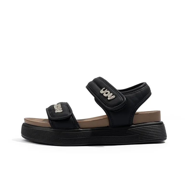 BABAYA KIDS Slide Strap Slippers Women's Black-0
