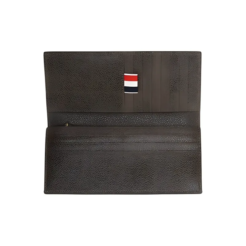 THOM BROWNE· Pebble Textured Calfskin Wallet Large Size Men's Cedar Brown-3