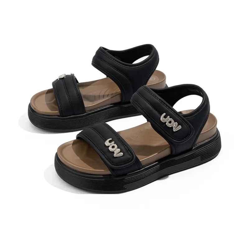 BABAYA KIDS Slide Strap Slippers Women's Black-2