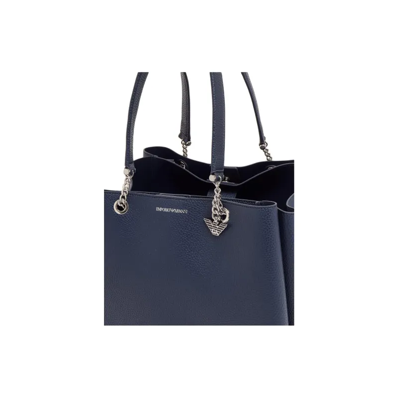 EMPORIO ARMANI PVC One Shoulder Handbag Women's Marine Blue-4