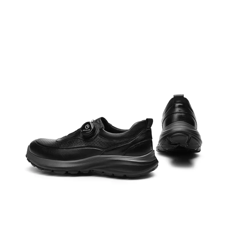 GOLDLION Breathable And Lightweight Low Top Casual Shoes Men's Black-3