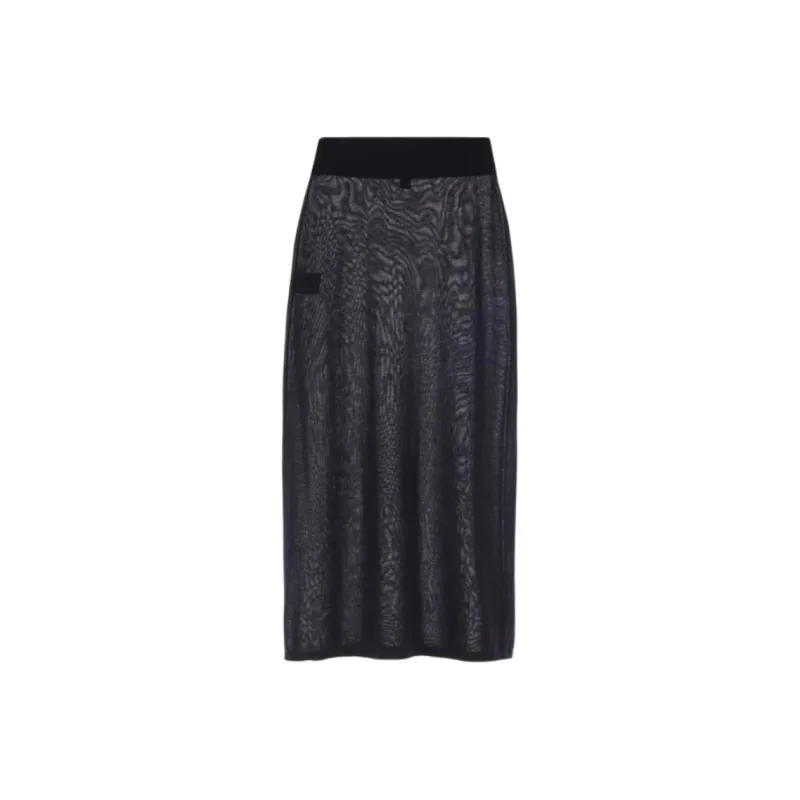 TOTEME Knit Long Skirt Women's Black-0