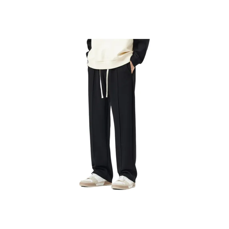 ALEXANDRO FRATELLI Versatile Comfortable Slimming Lace Up Sports Basic Casual Pants Men's-0