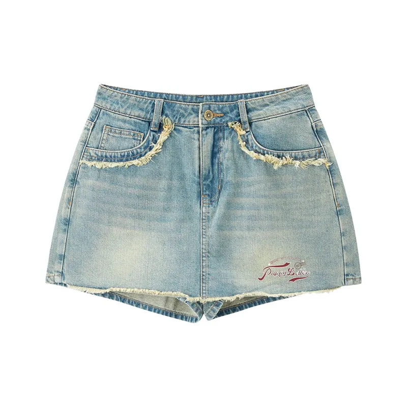 LEDIN Denim Shorts Women's Denim Light Blue-0
