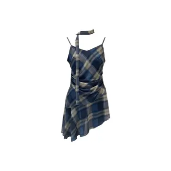 HUINIAN Slip Dresses Women's Blue