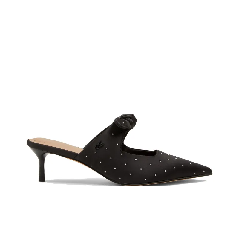 CHARLES&KEITH Composite Sole Closed Toe Slippers 5.5cm Women's BLACK TEXTURED Black Textured-1