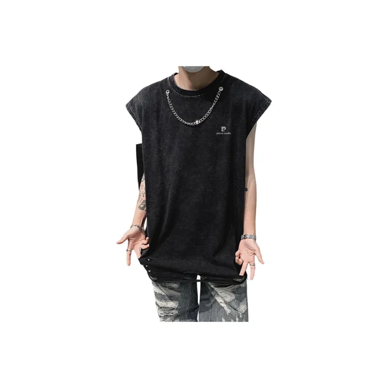 PIERRE CARDIN Tank Tops Men Black-1