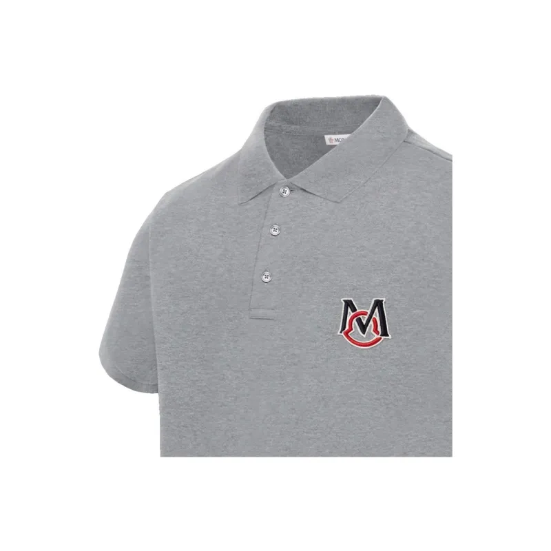 Moncler Polo Shirts Men Gray-2