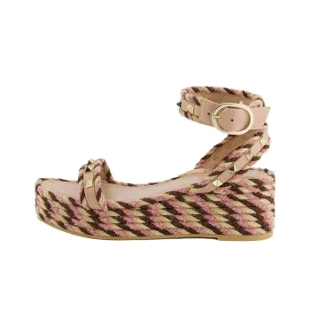 Valentino GARAVANI Rockstud One Strap Sandals Women's Beige Pink
