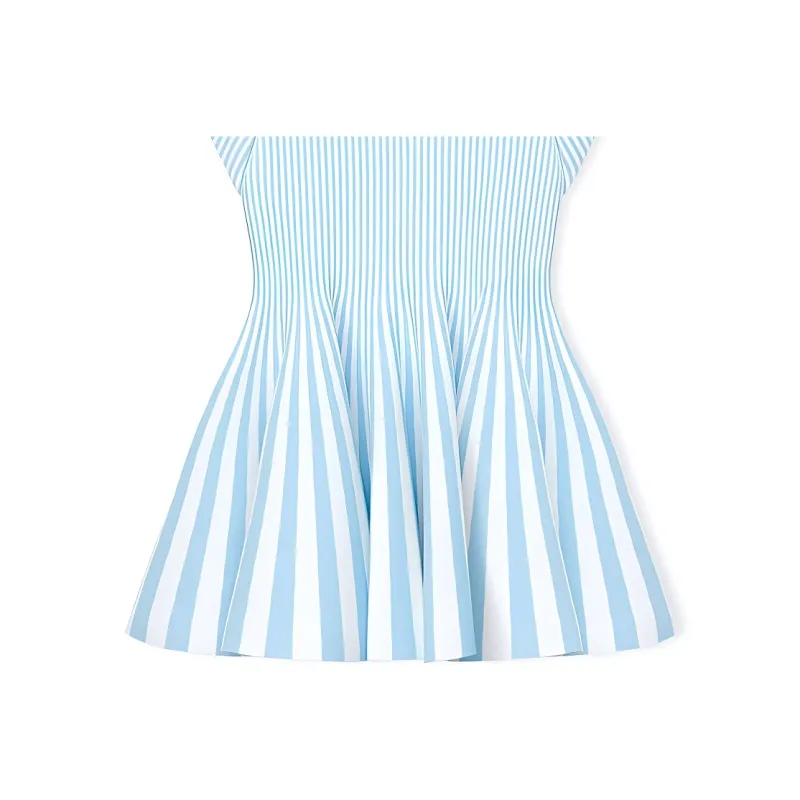 LOEWE Short Sleeved Dress Women's Blue-4