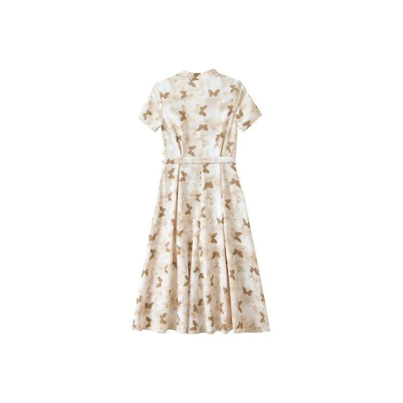 Mu Qingqing Short Sleeved Dress Women's-1