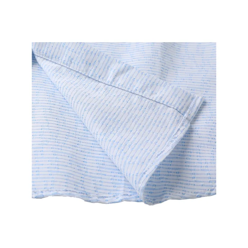 ARTSDON Shirts Men Light Blue Pattern-4