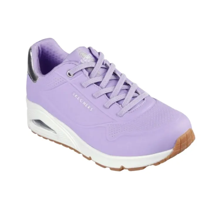 Skechers Uno Shimmer Away Low Top Casual Shoes Women's Purple-3