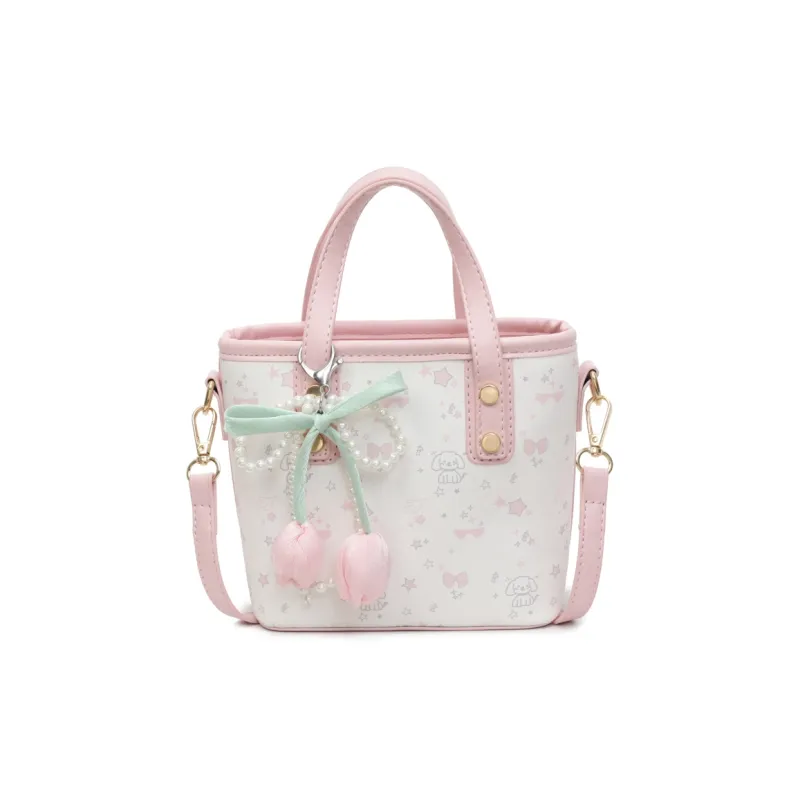 Meow In The Grass PU Shoulder Bag, Crossbody Bag, Handbag Women's Yellow/Pink-6