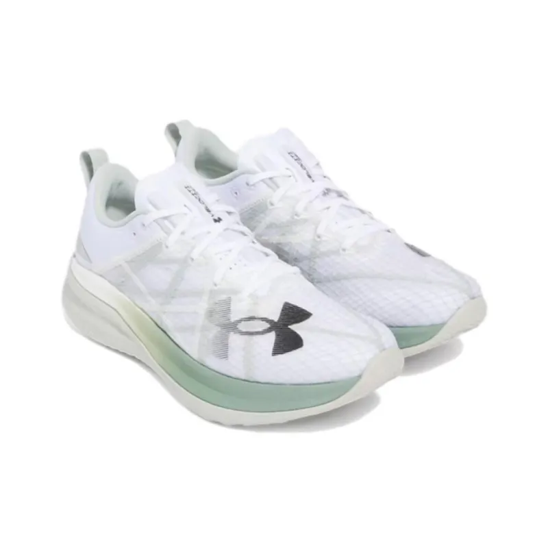 Under Armour VELOCITI PRO Low Top Running Shoes Unisex White Black Green-2