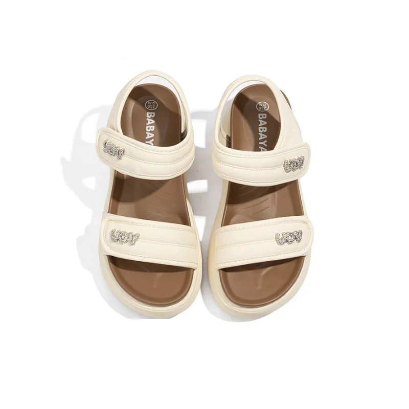 BABAYA KIDS One Strap Sandals Women's Beige-2