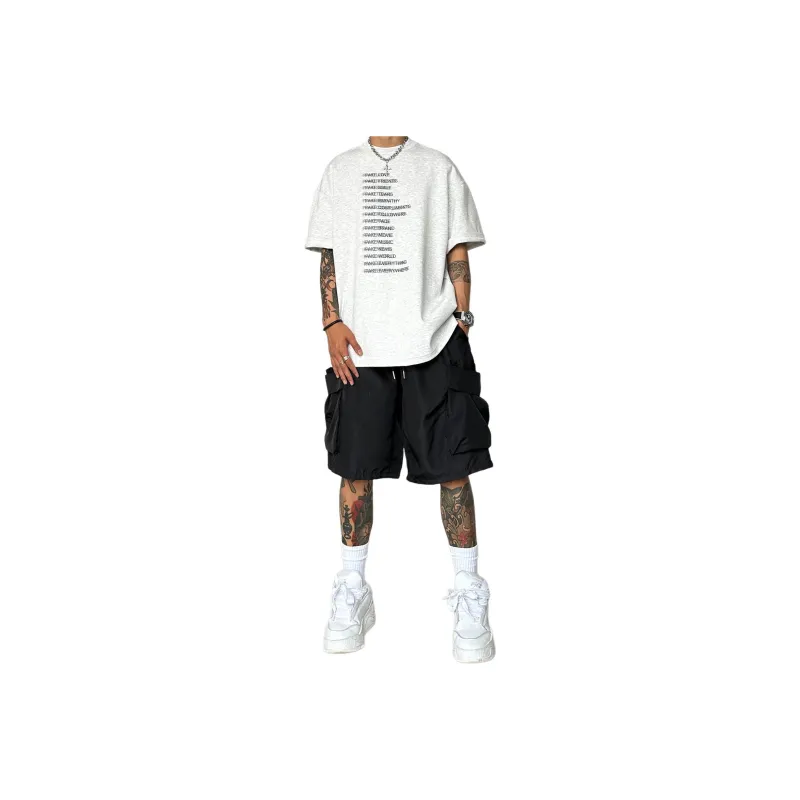Caramella Cargo Shorts Unisex Black-0
