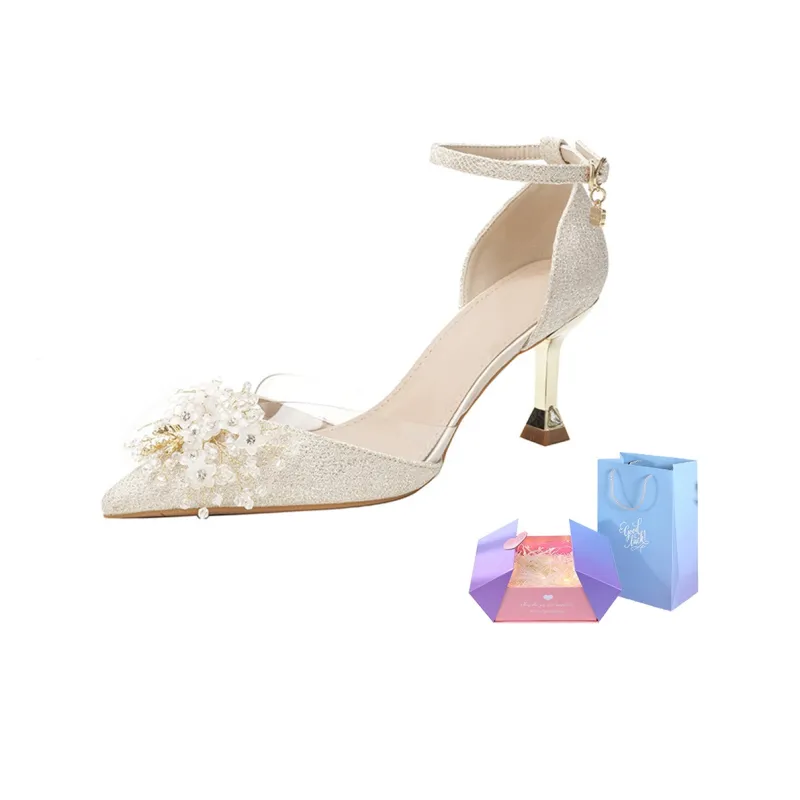 KATHRYN WILSON Slim Heel High Heels 7cm Women's Champagne-7