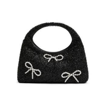 Staccato Fabric Handbag Women's Chanel Inspired Black