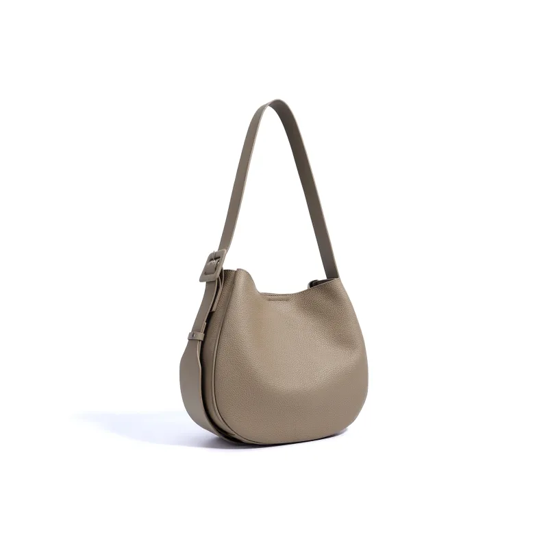 COURONNE Top Grain Cow Leather Tote Bag, Shoulder Bag Women's Black/White/Elephant Gray/Lavender-10