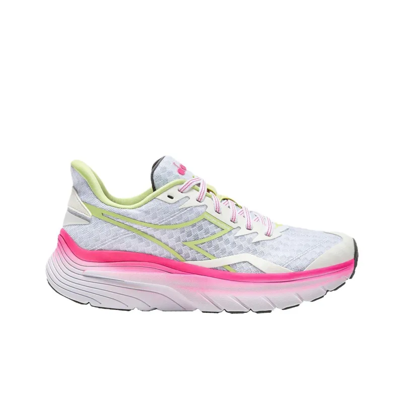Diadora Anti Slip Wear Resistant Low Top Running Shoes Women's White-1