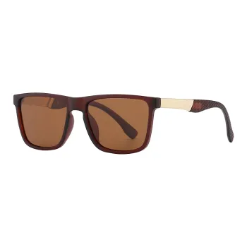PRETTYALLUSION PC Metal Square Sunglasses Men's