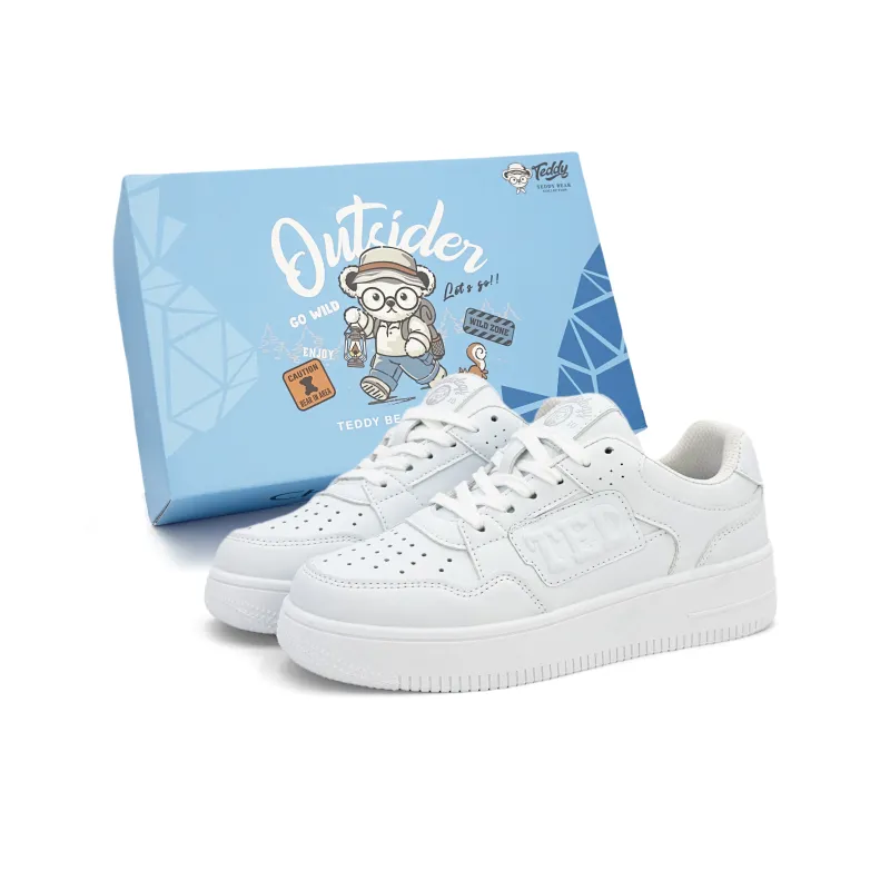 Teddy Bear Collection Air Force 1, Trendy Fashion Preppy Style Low Top Skateboard Shoes Unisex-9