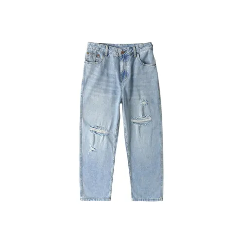 SNOW FLYING Jeans Unisex Light Cyan