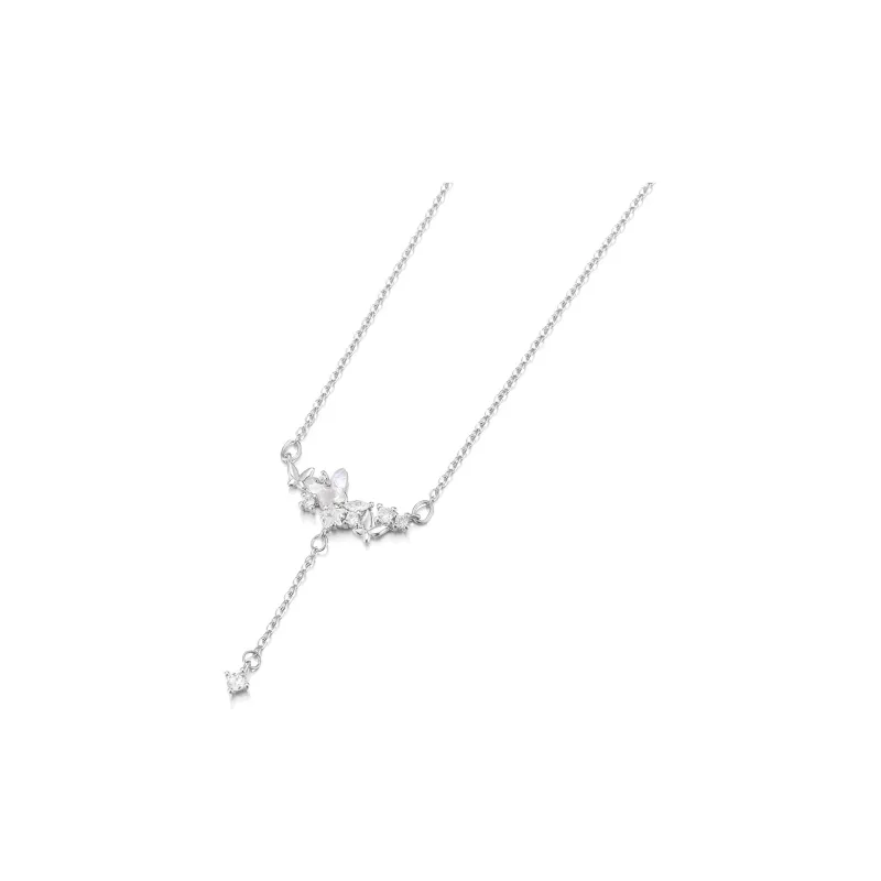 Clect Synthetic Cubic Zirconia Necklaces Women's-1