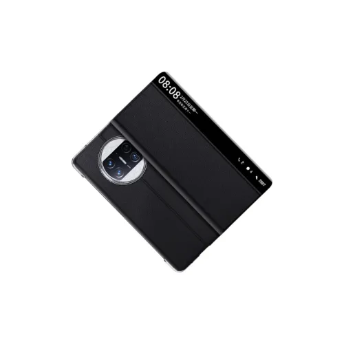 Usmile Vegan Leather Material Smart Window Phone Cases Compatible With Huawei Mate X3 Collection Business Formal