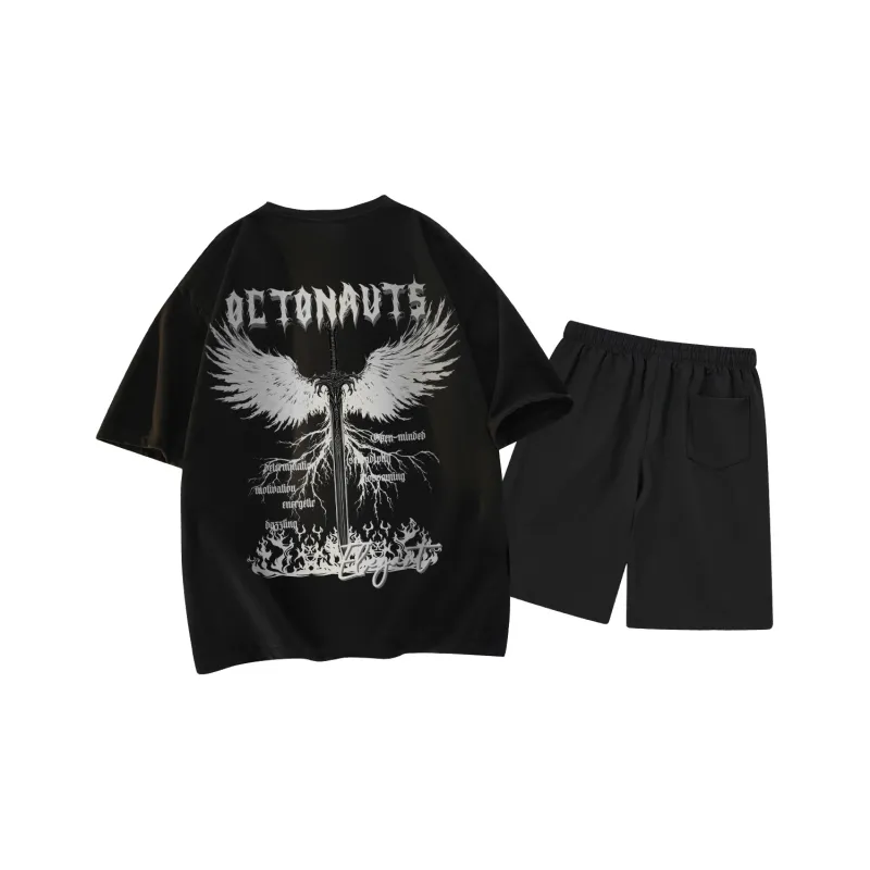 Small Columns Under The Sea Clothing Sets Unisex-10
