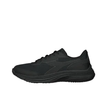 Diadora Anti Slip Wear Resistant Low Top Running Shoes Women's Black