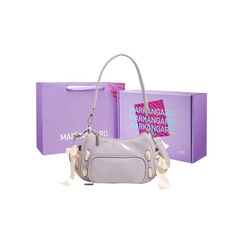 MARKANGARO PU Portable Underarm Shoulder Bag Women's Blue/Purple/Pink/Black/White-13
