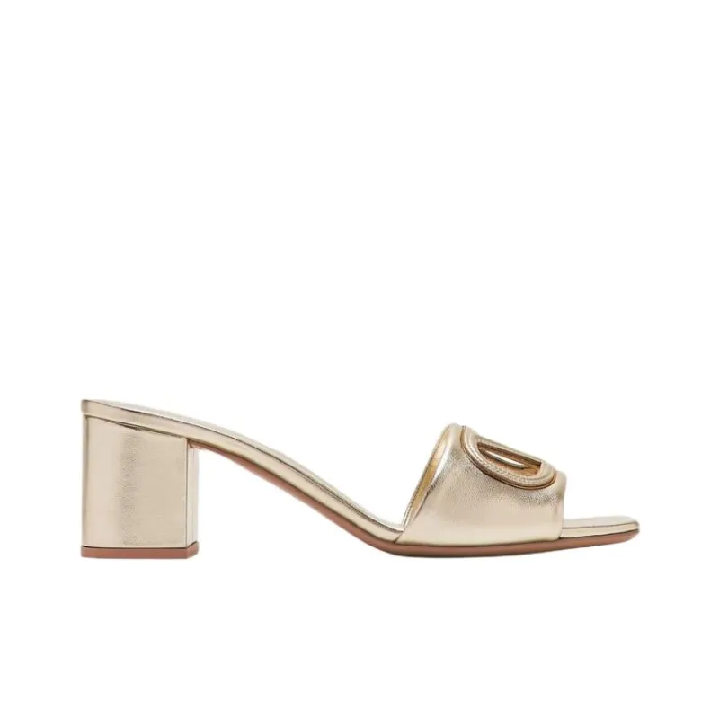 Valentino GARAVANI Slip Resistant Slide Slippers 6cm Women's Gold-1